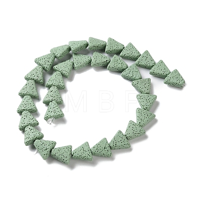 Triangle Dyed Natural Lava Rock Beads Strands G-O126-04A-06-1