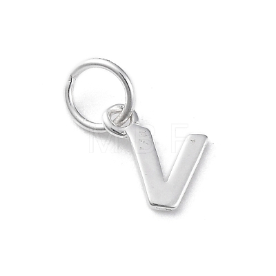 925 Sterling Silver Letter Charms STER-C012-01S-V-1