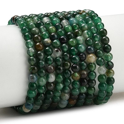 Natural Fuchsite Beads Strands G-L661-B01-4mm-A-1