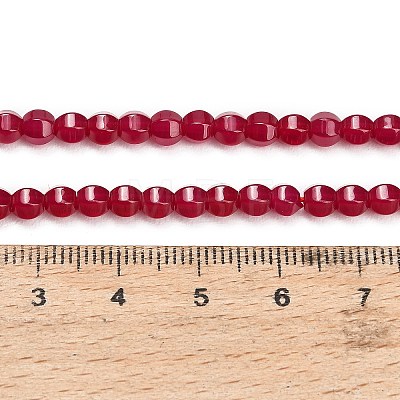 Lab Grown Red Corundum Beads Strands GG-CBAC488-04A-1