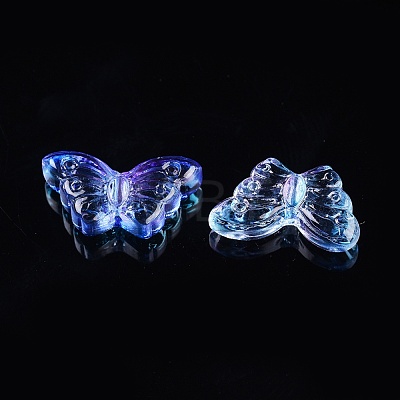 Electroplate Transparent Glass Beads EGLA-L027-E-C01-1