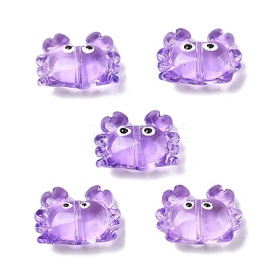 Transparent Glass Enamel Beads LAMP-V001-08E-1