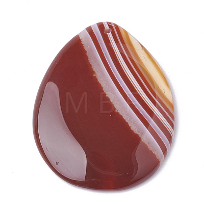 Dyed Natural Striped Agate/Banded Agate Pendants G-S280-01-1