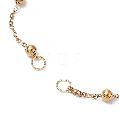 304 Stainless Steel Ball Link Chain Bracelet Making AJEW-JB01305-01-1