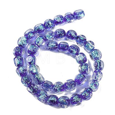 Handmade Foil Lampwork Beads Strands FOIL-K003-05B-1