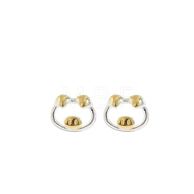Hollow Brass Enamel Stud Earrings WG87257-01-1
