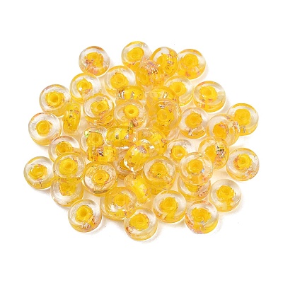 Luminous Handmade Foil Glass Beads LAMP-P020-01A-03-1