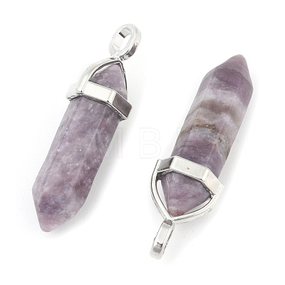 Natural Charoite Double Terminated Pointed Pendants X-G-F295-05L-1