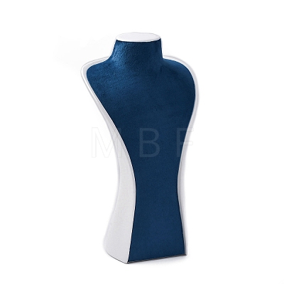 Bust Shaped PU Leather Jewelry Display Stands for Necklaces AJEW-A068-03B-1