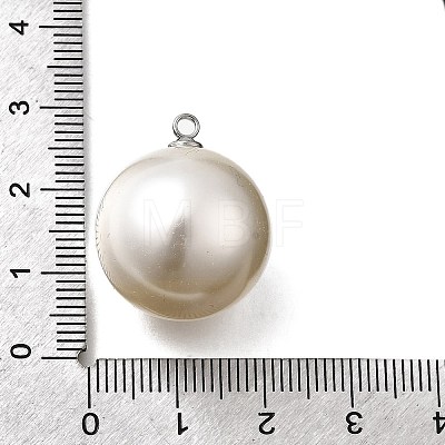 ABS Plastic Imitation Pearl Pendants FIND-H052-01K-01P-1