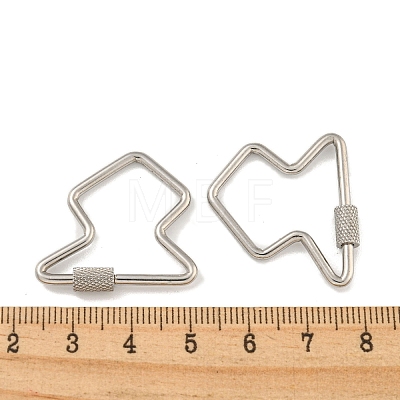 Non-Tarnish 304 Stainless Steel Screw Carabiner Lock Charms STAS-C092-04C-P-1