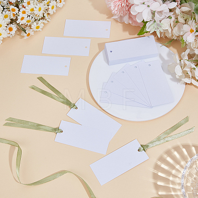 50Pcs Blank Rectangle White Paper Gift Tags CDIS-CN0001-03A-1