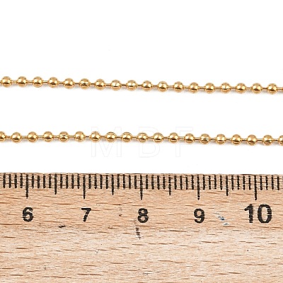 304 Stainless Steel Ball Chain Tassel Y Necklaces for Women LS-NJEW-Z104-01G-1