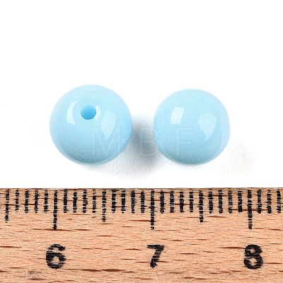 Opaque Solid Color Glass Beads GLAA-N007-8mm-A15-1