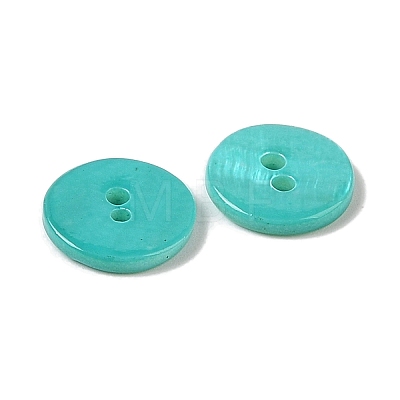 Spray Paint Natural Freshwater Shell Button BSHE-H018-15C-1