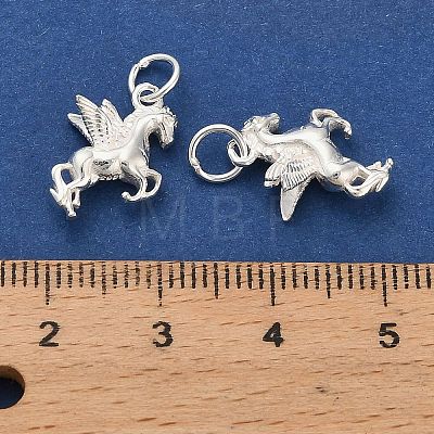 925 Sterling Silver Horse with Wings Charms STER-P071-11S-1