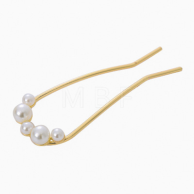 Pearl Hairpin - Simple U-shaped Hair Clip for Bun Hairstyle ST4831979-1