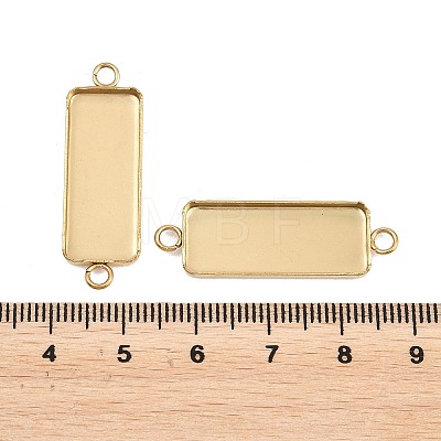 Ion Plating(IP) 304 Stainless Steel Cabochon Connector Settings LS-STAS-F222-032G-1