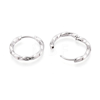 304 Stainless Steel Hoop Earrings STAS-T074-50P-1
