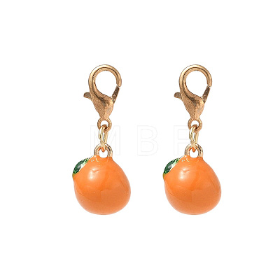 Brass Enamel Pendant Decorations HJEW-YW00573-10-1