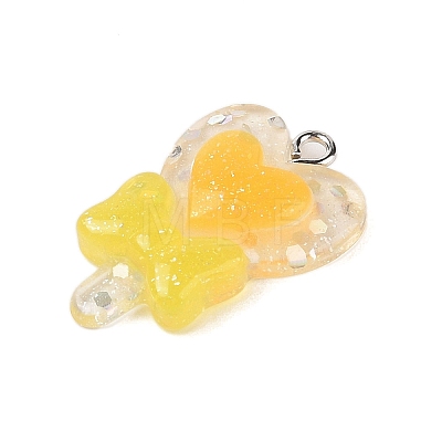 Opaque Resin Pendants RESI-S06-04B-1