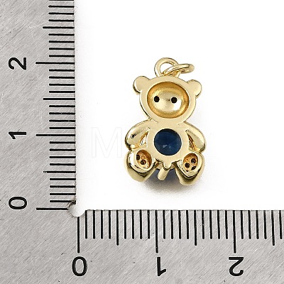 Brass Micro Pave Colorful Cubic Zirconia Pendants CU-L001-18G-06-1