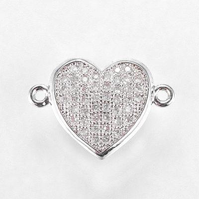 Brass Micro Pave Cubic Zirconia Links ZIRC-L068-27-1