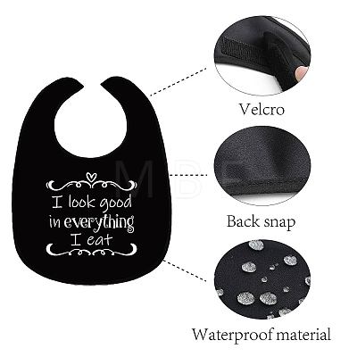 Washable Polyester Canvas Adult Bibs for Eating AJEW-WH0328-009-1