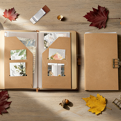 4Pcs Kraft Paper Passport Cover DIY-WA0001-39-1