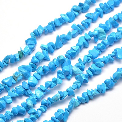 Synthetic Turquoise Chip Bead Strands G-M205-54-1