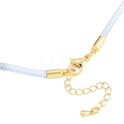 Braided Polycotton Cord Necklaces Making MAK-F038-B15-G-1