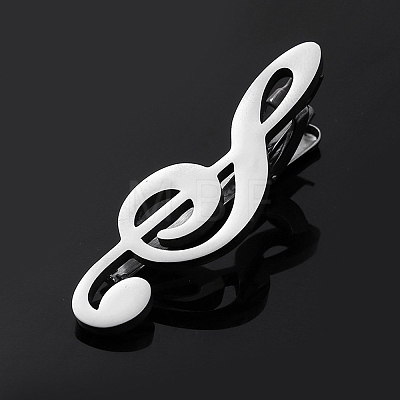 Musical Note Stainless Steel Tie Clips PW-WG66970-04-1