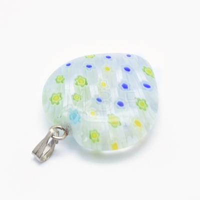 Handmade Millefiori Glass Pendants LAMP-O016-05-1