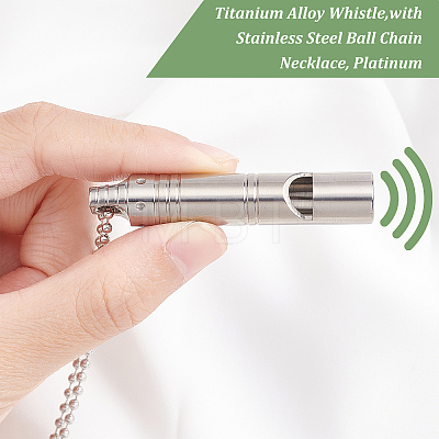 Unicraftale 1Pc Titanium Alloy Whistle AJEW-UN0001-25-1