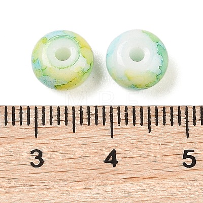 Opaque Spray Painted Glass Beads X1-GLAA-G118-01B-1
