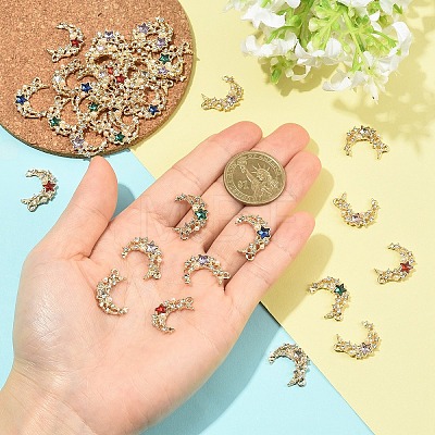 12Pcs 6 Colors Acrylic Rhinestone Pendants FIND-YW0011-60-1