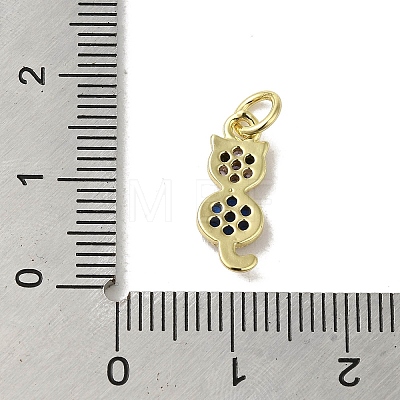 Real 18K Gold Plated Brass Pave Colorful Cubic Zirconia Pendants KK-M283-06F-02-1