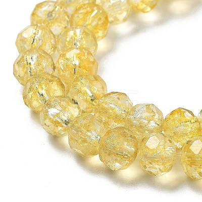 Transparent Crackle Glass Beads Strands CCG-L050-01B-04-1