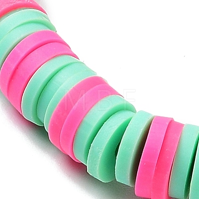 7Pcs 7 Style Polymer Clay Heishi Surfer Stretch Bracelets Set BJEW-SW00088-03-1