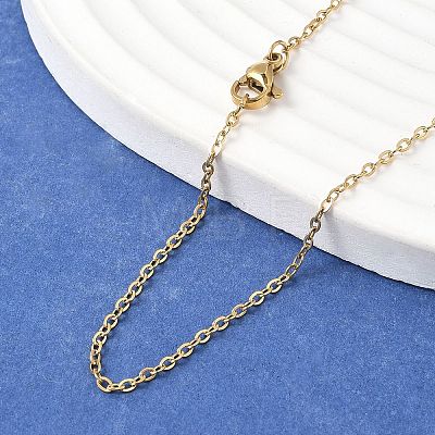 PVD Vacuum Plating 304 Stainless Steel Cable Chain Necklaces X-NJEW-E026-04G-D-1