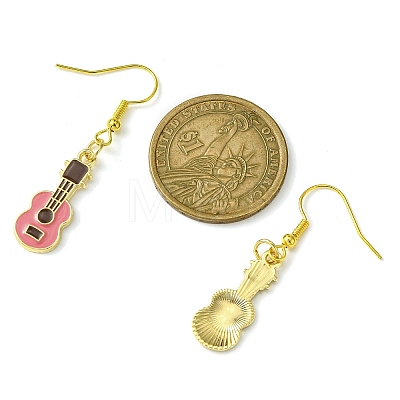 Golden Alloy Enamel Dangle Earrings EJEW-JE05653-1