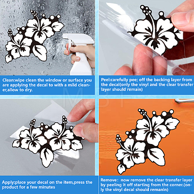 Reflective Vinyl Butterfly Car Stickers STIC-WH0022-006-1
