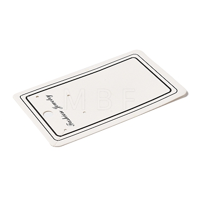 Rectangle Paper One Pair Earring Display Cards with Hanging Hole CDIS-C005-01-1