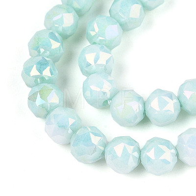 Anti-Tarnish Electroplate Glass Beads Strands GLAA-N010-6mm-02-1