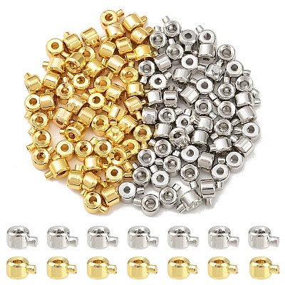 50Pcs Brass Crimp Beads KK-YW0003-69G-1