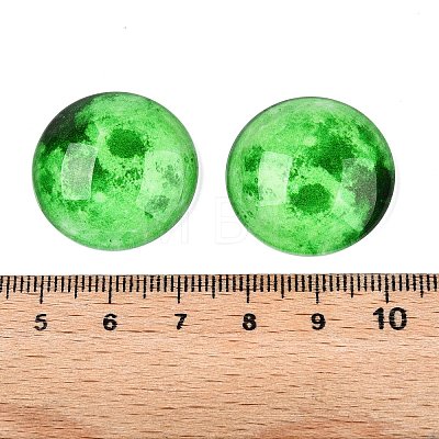 Fluorescent Glass Cabochons GGLA-T004-12E-1