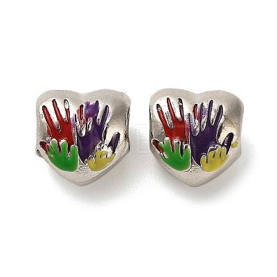 Alloy Enamel European Beads FIND-Q115-07P-1