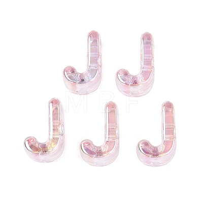 UV Plating Transparent Acrylic European Beads OACR-M027-02J-01-1