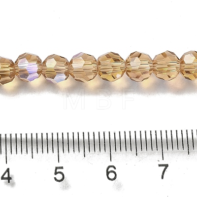 Electroplate Transparent Glass Beads Strands EGLA-A035-T6mm-L17-1