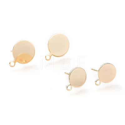 Brass Stud Earring Findings KK-H102-07G-1